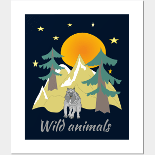 Wolf Wild animals Posters and Art